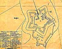 Карта крепости 1700 год