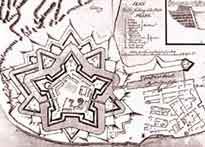 Карта крепости 1850 год