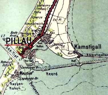 Карта Пиллау, 1939 год