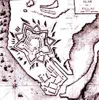 План бомбардировки русской эскадрой Пиллау в 1757 году