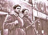 Советские солдаты в г. Фридланде