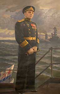 Командующий КБФ адмирал В.Ф. Трибуц