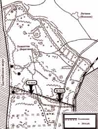 Схема положения войск перед началом штурма Пиллау